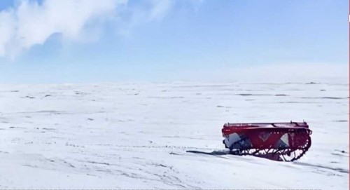 low temperature outdoor power station at Antarctica