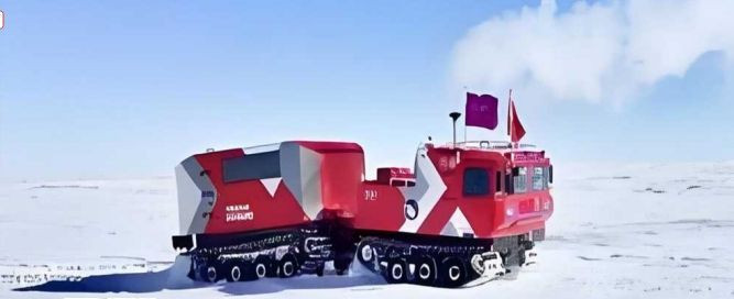 low temperature outdoor power station at Antarctica