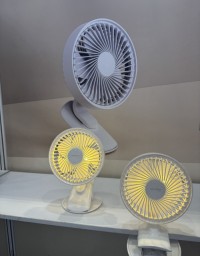 rechargeable fan with lights for night camping romantic fan