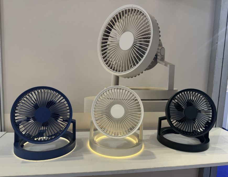 rechargeable fan with lights for night camping romantic fan